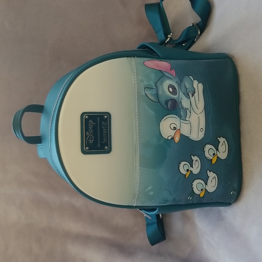 Loungefly Stitch  Duck Mini Backpack Never Used  Sold Out!
